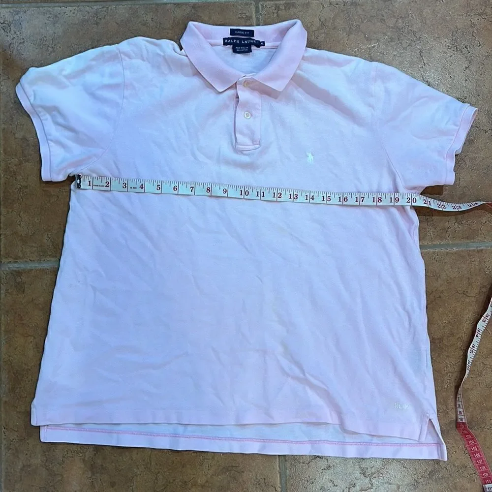 Ralph Lauren classic‎ Fit Short Sleeve Polo Shirt Pink Size XL